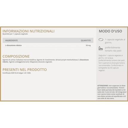 Solgar Glutathione 50 Capsules