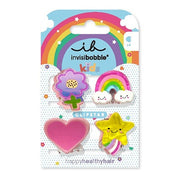 Invisibobble Hair Clips Clipstar Happy World - 4 Pieces