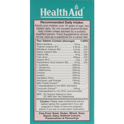 HealthAid Milk Thistle Complex 60 Vegetarian Tablets