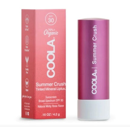 COOLA Mineral Liplux Summer Crush SPF 30 4.2g - Dark Rose