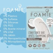 Foamie Conditioner Bar Shake Your Coconut for Damaged Hair with All-Natural Eco-Friendly Ingredients - Vegan