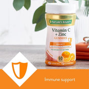 Nature's Bounty Vitamin C + Zinc 60 Gummies