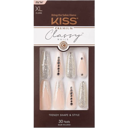 Kiss Classy Premium X-Long Length Nails 30 Count