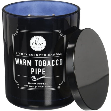 Decoware Richly Scented Warm Tobacco Pipe 2-Wick Candle 14.82 Oz in Glass