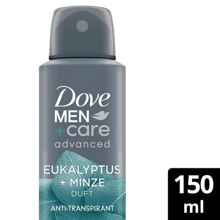 Dove Men+Care Advanced Deodorant Spray Eucalyptus + Mint Antiperspirant Protects 72 Hours Against Body Odor and Sweat 150ml