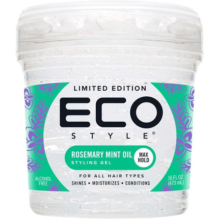 Eco Style Rosemary Mint Eco Styler Hair Gel Hydrate and Style Alcohol-Free 473ml