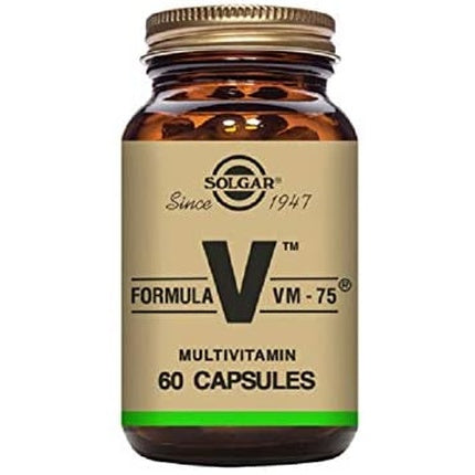 Solgar Formula VM-75 Vegetable Capsules 60 Capsules - 28 Active Ingredients and 13 Essential Nutrients - For Complete Wellbeing - Vegan & Gluten-Free