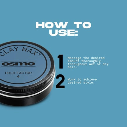 Osmo Clay Wax Beeswax for Firm & Flexible Hold Texture and Volume 25ml