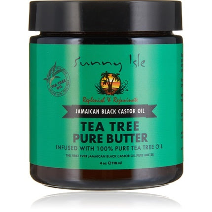 Sunny Isle Jamaican Black Castor Oil Pure Butter Infused with Tea Tree Oil 4oz