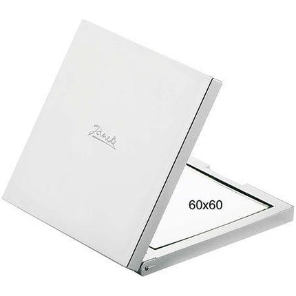 Janeke Silver Handbag Mirror Magnification X3 60x60mm