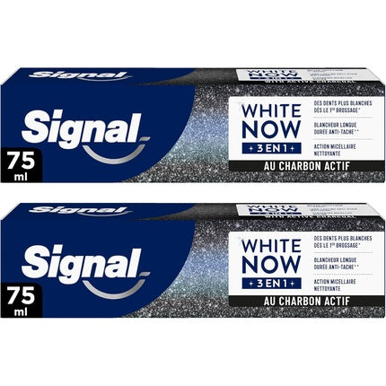 Signal White Now 3 in 1 Toothpaste with Activated Charcoal Whitening