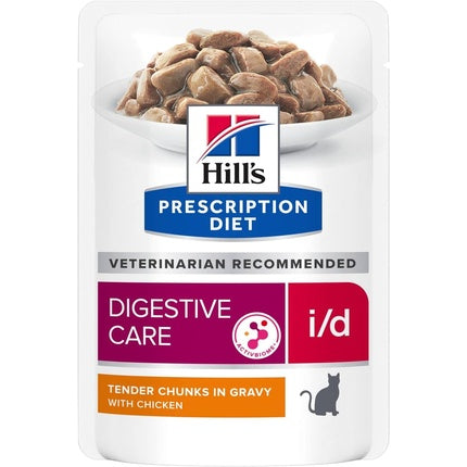 Hill's Patee Chat Adult Prescription Diet I/D Digestive Care Chicken Sachet