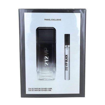 Carolina Herrera 212 Vip Black Travel Set for Men Eau De Parfume Spray