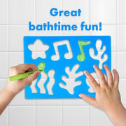Baby Shark Bathtime Stencil Set Foam Bath Toys with Storage Bag and Bath Crayons for Toddlers