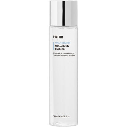ROVECTIN Aqua Hyaluronic Essence 7 Layers Hyaluronic Acid Facial Toner with Niacinamide for Glass Skin Panthenol for Lasting Hydration Vegan EWG Hypoallergenic 6.08 fl.oz
