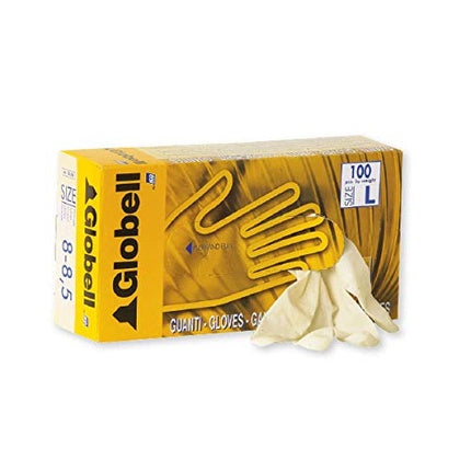 Linea Premium Glob / S Globell Latex Gloves, Size S, 100 Pieces S White