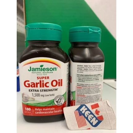 Jamieson Super Garlic Oil Cardiovascular Health 100 Softgels