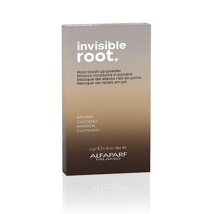 Alfaparf Milano Invisible Root Touch Up Powder Temporary Hair Color Root Concealer Hair Color Regrowth Cover Up Brown