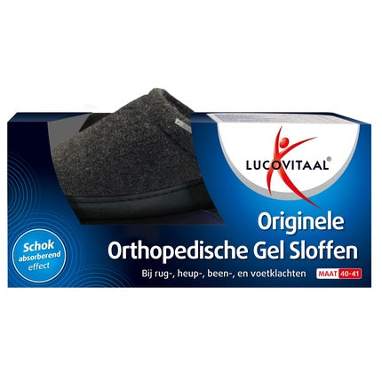 Lucovitaal Gel Slippers Orthopedic 4041 Black