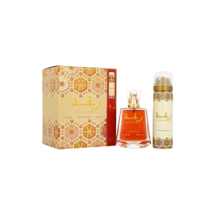 Lattafa Raghba Eau De Parfum Gift Set 100ml Eau De Parfum 50ml Deodorant Spray