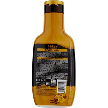 Malizia Bath Foam Argan and Vanilla 1000ml
