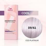 Wella Shinefinity Iced Platinum 09/61 Very Light Ash Violet Blonde 60ml Semi-Permanent Color