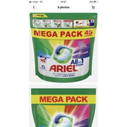 45 X Ariel Color All-In-1 Pod Wash Liquid Capsules In Bag Of
