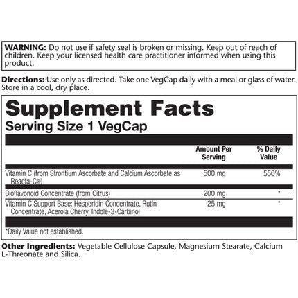 Solaray Reacta-C & Bioflavonoids Veg Cap 60 Count