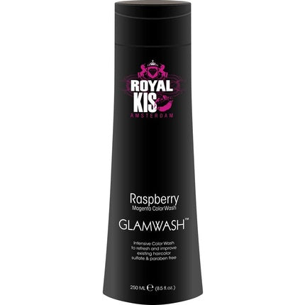 Royal KIS GlamWash Raspberry Magenta 250ml Colour Shampoo Semi-Permanent 2 in 1 Colour Pigments and Shampoo Silicone Free