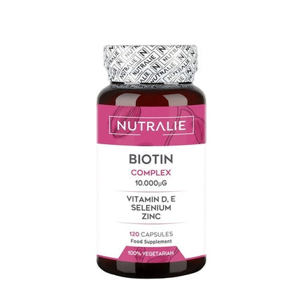 Nutralie Biotin Complex 120 Capsules Supports Healthy Hair Skin And Nails