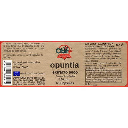 Obire Opuntia 150 Mg Extr. Equivalent To 1500 Mg