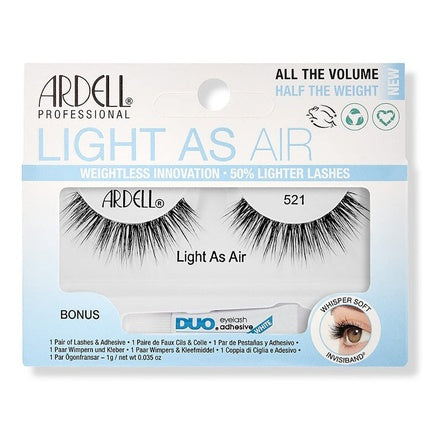 ARDELL Light As Air 521 False Eyelashes with Bonus DUO Adhesive 1g Clear