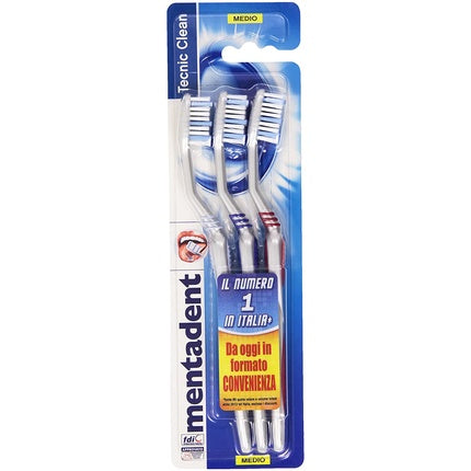 Mentadent Medium Toothbrush - Pack of 3