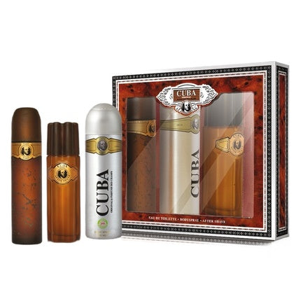 Cuba Gold Gift Set - Eau De Toilette Spray 100ml, Deodorant Spray 200ml, After Shave 100ml