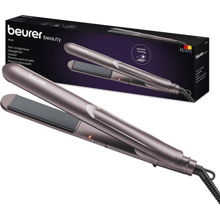 Beurer HS 15 Hair Straightener with Ceramic Coating for Soft Hair Fast Heating Automatic Safety Shut Off After 30 Minutes