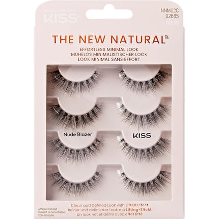 Kiss The New Natural False Eyelashes Full Strip Lash 02 - Pack of 4 Pairs