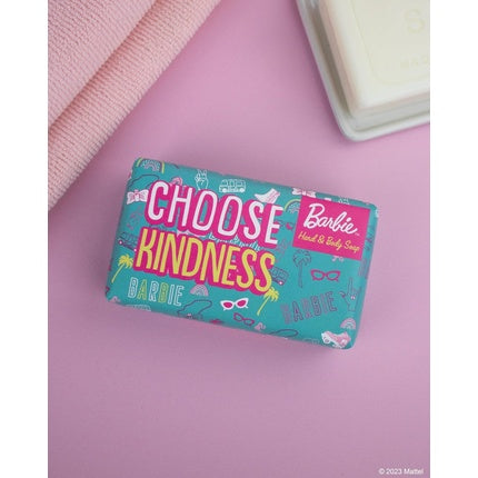 The English Soap Company Barbie Choose Kindness Soap Bar Luxury Rhubarb Shea Butter Soap Bar 190g