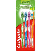 Colgate Toothbrush Premier Clean 4 Pack White
