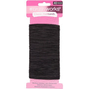 Brushworks Classic Black Hairbands - Pack of 40