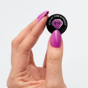 Semilac UV Nail Polish Pink & Violet Color 010 7ml - Intensive and Long-Lasting Color for Fingernails - UV LED Nail Polish
