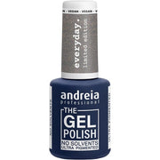 Andreia Professional The Gel Polish Solvent Free Gel Limited Collection Color ED1 Grey with Gold Shimmer