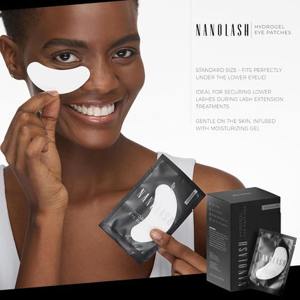 Nanolash Hydrogel Eye Patches 50 Pairs - Eye Pads for Eyelash Extensions