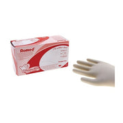 Romed Latex Examination Gloves Powder Free Extra Small