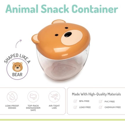 Melii Animal Snack Container Bear