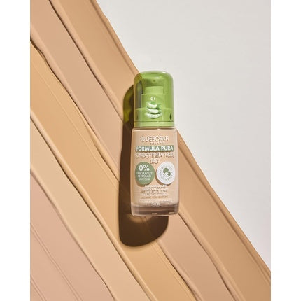 Deborah Milano Pure Nude BIO Foundation Formula with Vitamin C and Aloe Vera SPF 20 Liquid Texture Medium Coverage for Even Radiant Velvety Skin Green 30ml