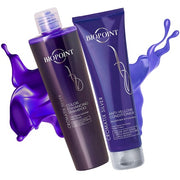 BIOPOINT Cromatix Purple Shampoo and Conditioner Set for Blonde Hair Blue No Yellow Toner for Bleached and Grey Hair