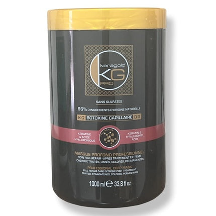 Keragold Pro Capillary Toxin Sulfate-Free 96% Natural Ingredients 1000ml DD Keratin & Hyaluronic Acid