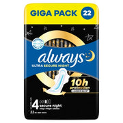 Always Ultra Secure Night Sanitary Pads With Wings