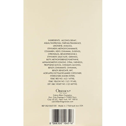 Calvin Klein Obsession For Men Eau De Toilette Spray 125ml
