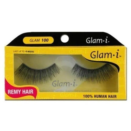 100 Full Strip Human Hair Eyelashes Black 0.4 Ounce